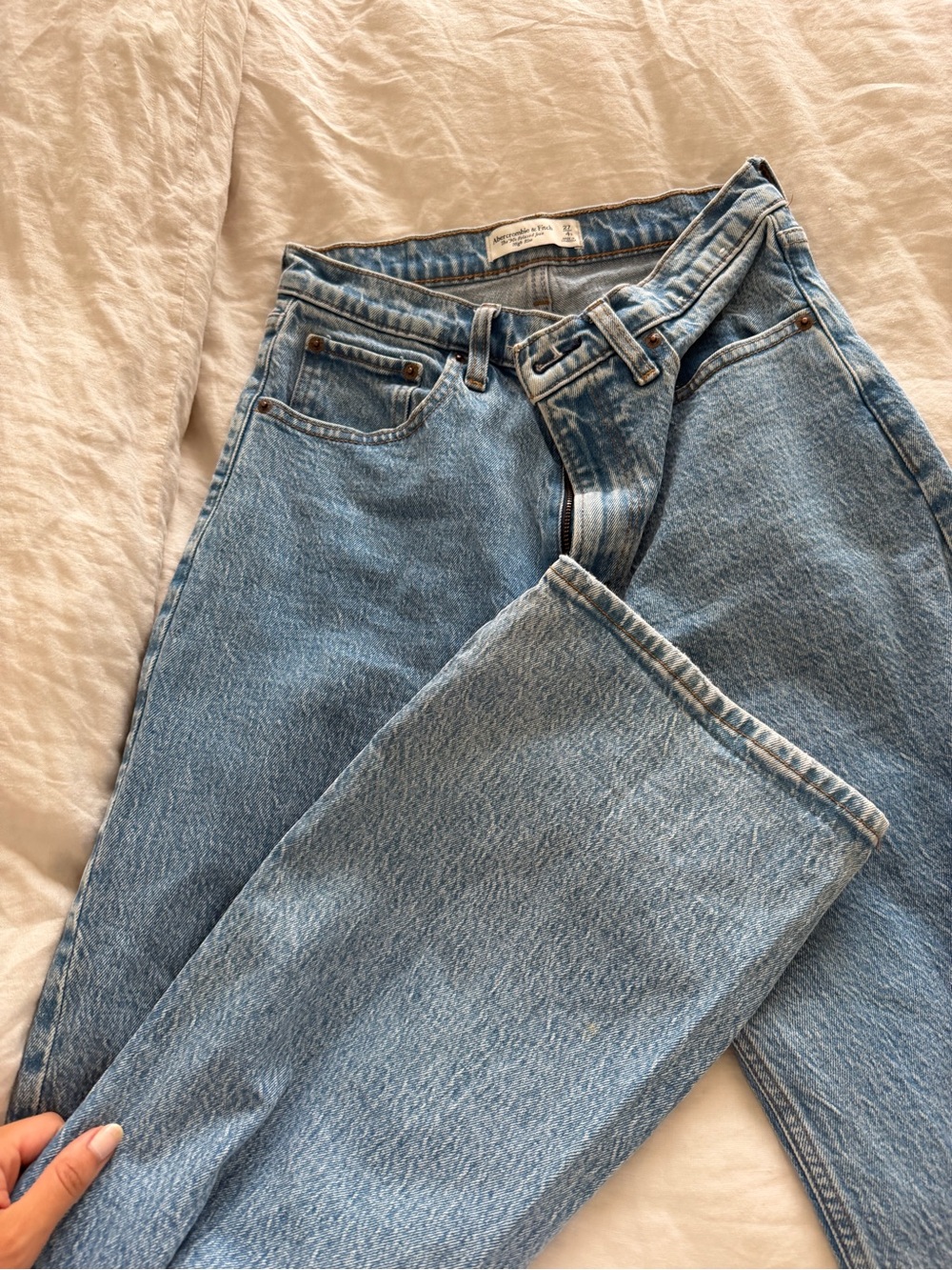 Abercrombie & Fitch Light Blue Straight-Leg Jeans